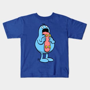 Skate tongue (blue) Kids T-Shirt